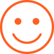 Smiley face icon in the official TAGARNO orange color