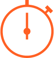 Icon picturing the time saving benefits of a digital microscope from TAGARNO