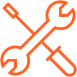 Werkzeugsymbol in offizieller TAGARNO-Orange-Farbe