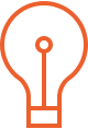 Lightbulb icon in orange