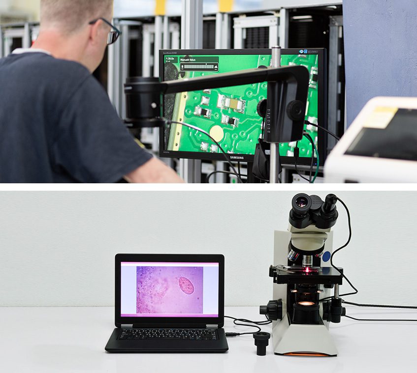 Digital imager and digital microscope side-by-side