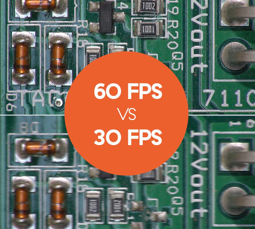 The difference between 60 frames per second and 30 frames per second